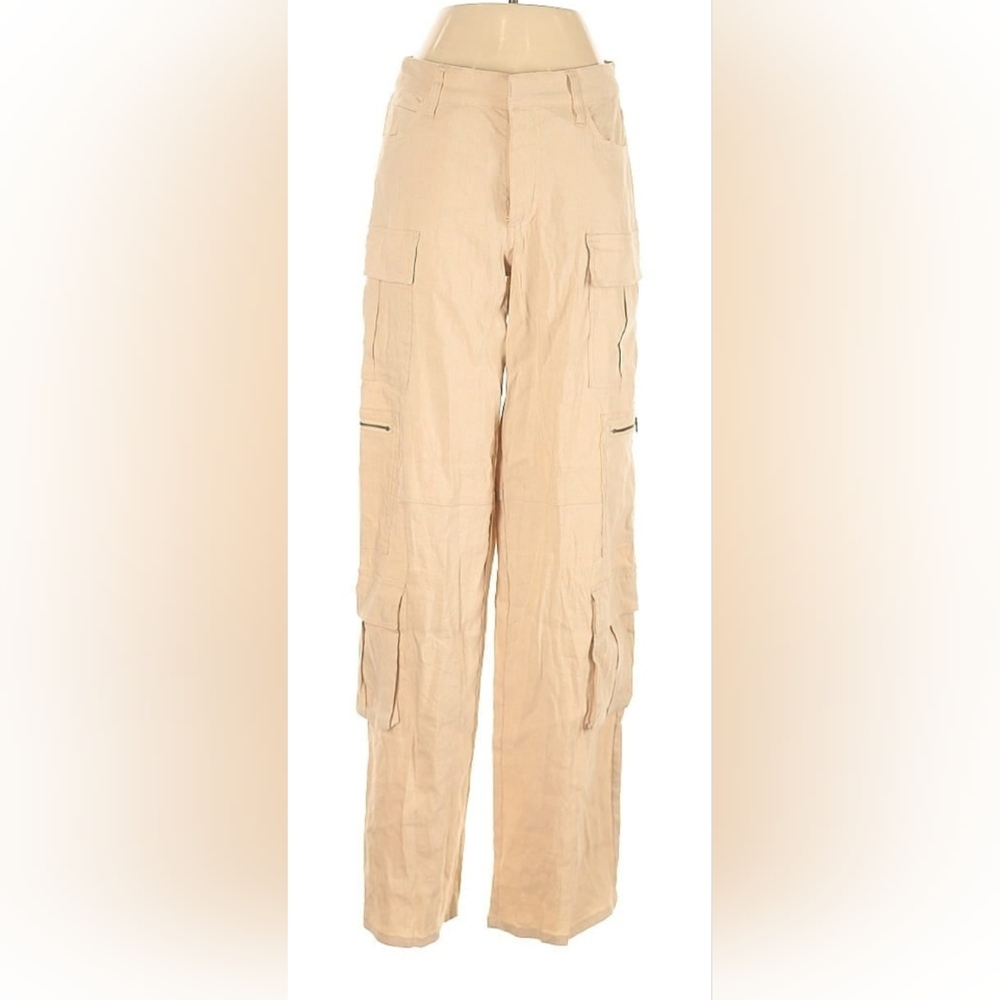Alice + Olivia Linen Cargo Pants